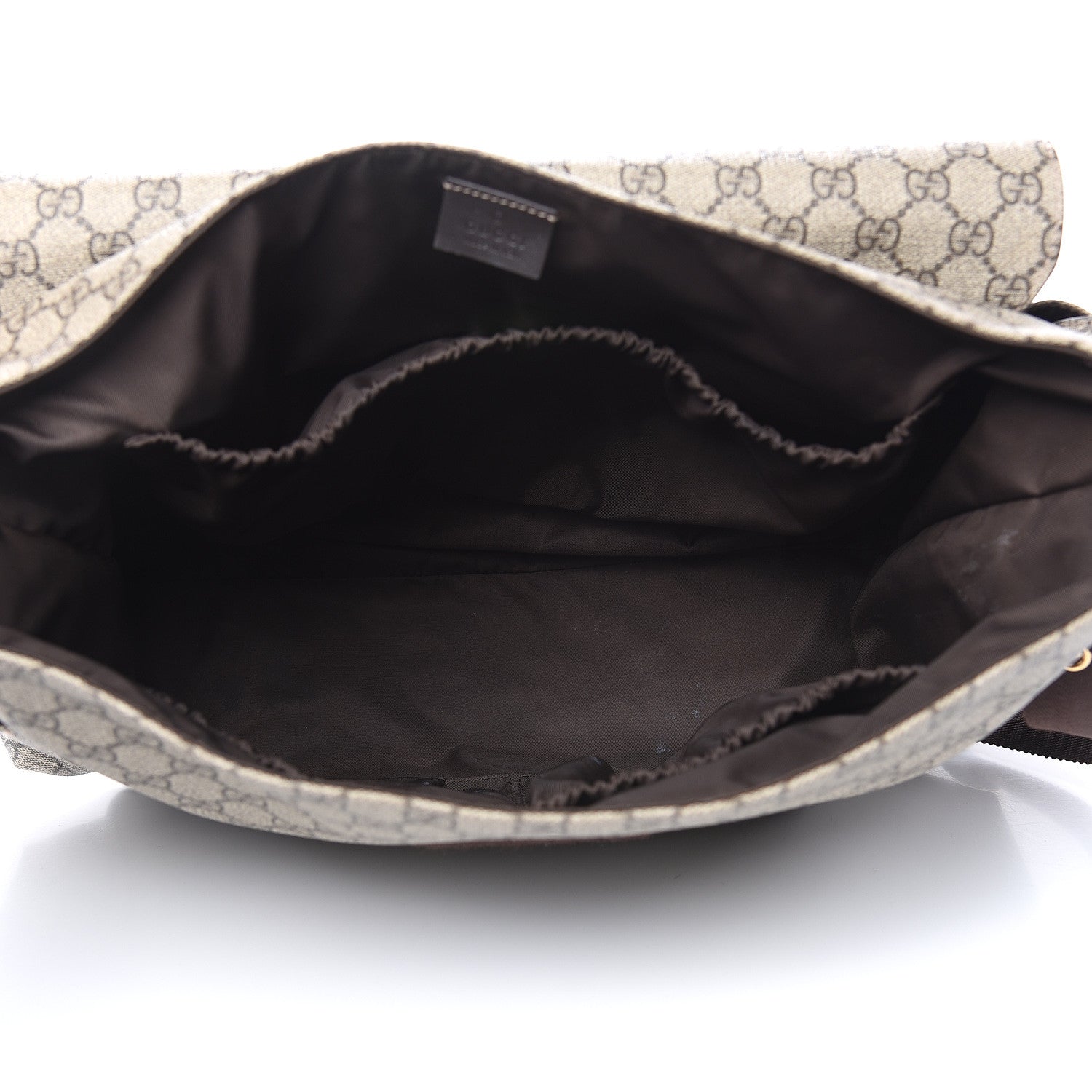 Gucci GG Plus Monogram Messenger Diaper Bag Dark Brown 5 of 13