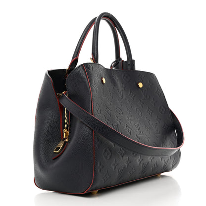 Louis Vuitton LOUIS VUITTON Empreinte Montaigne MM Marine Rouge 3 of 10