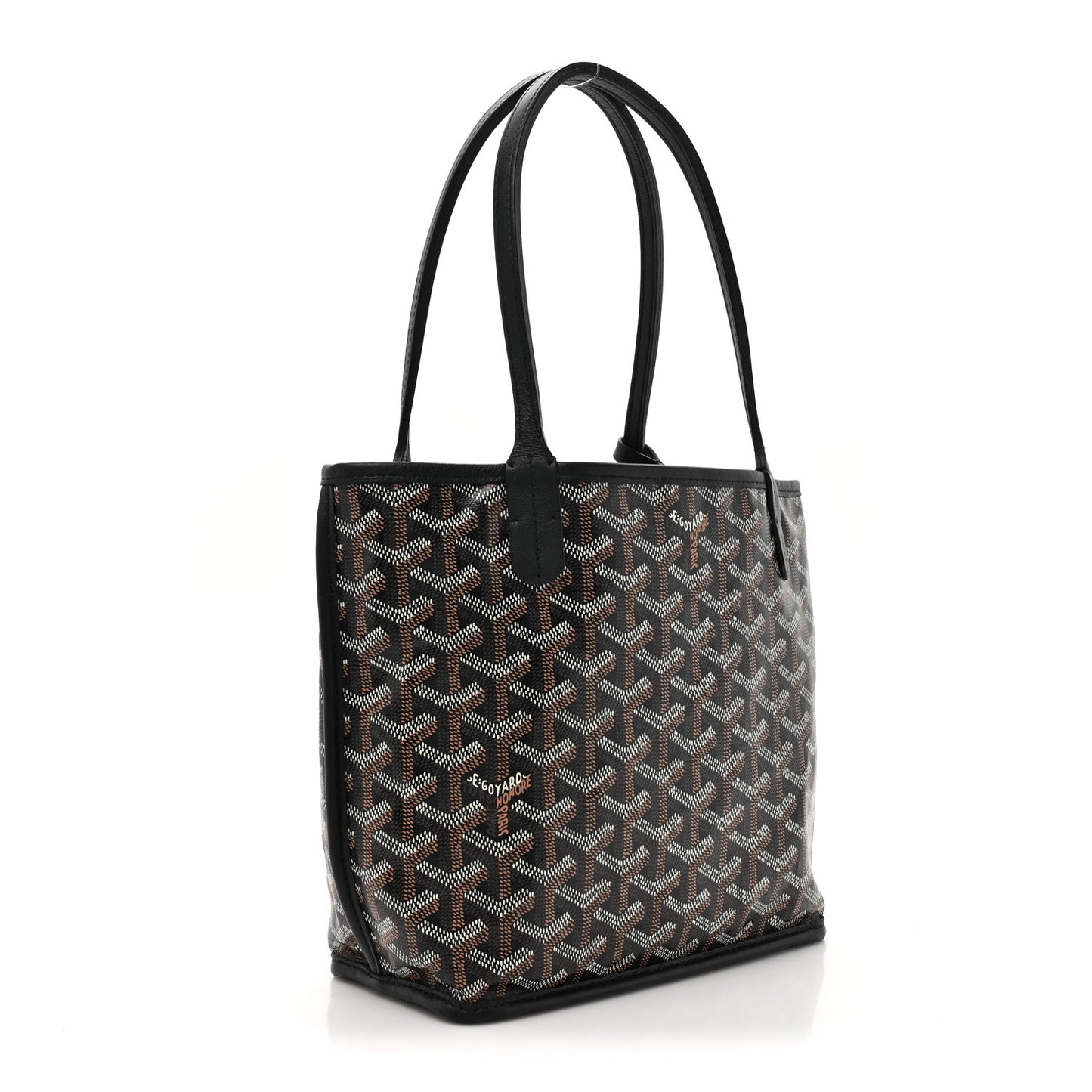Goyardine Reversible Mini Anjou Black