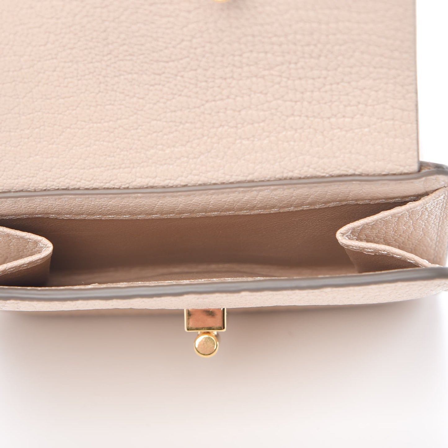 Grained Lambskin Drew Square Wallet Abstract White