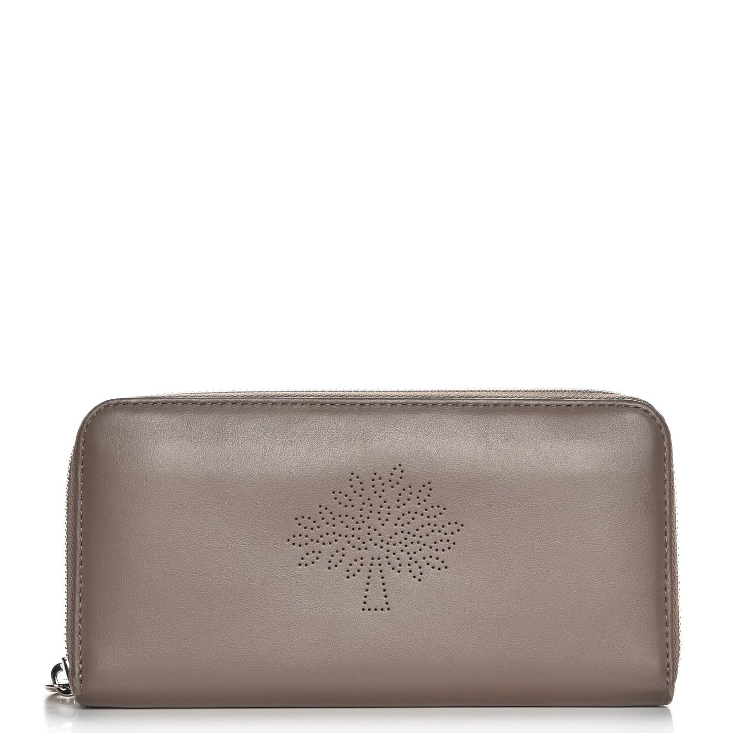 Nappa Blossom Zip Around Long Wallet Taupe