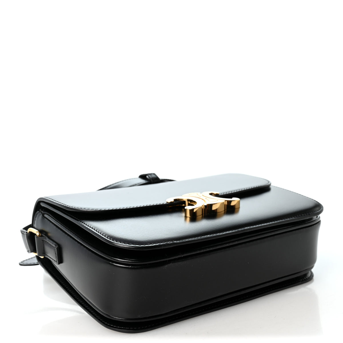Shiny Calfskin Medium Triomphe Black