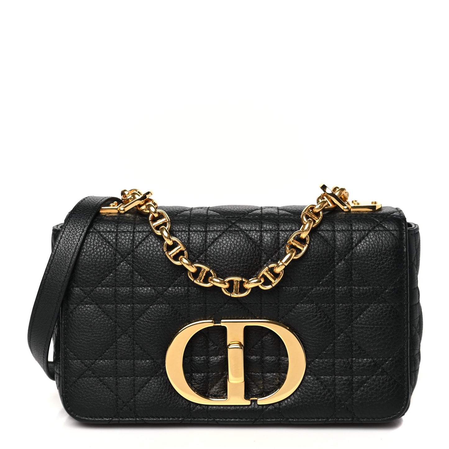 Calfskin Cannage Small Caro Bag Black