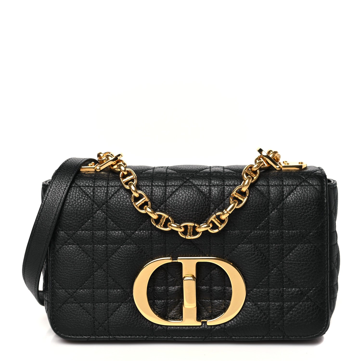 Christian Dior Calfskin Cannage Small Caro Bag Black 1 of 11