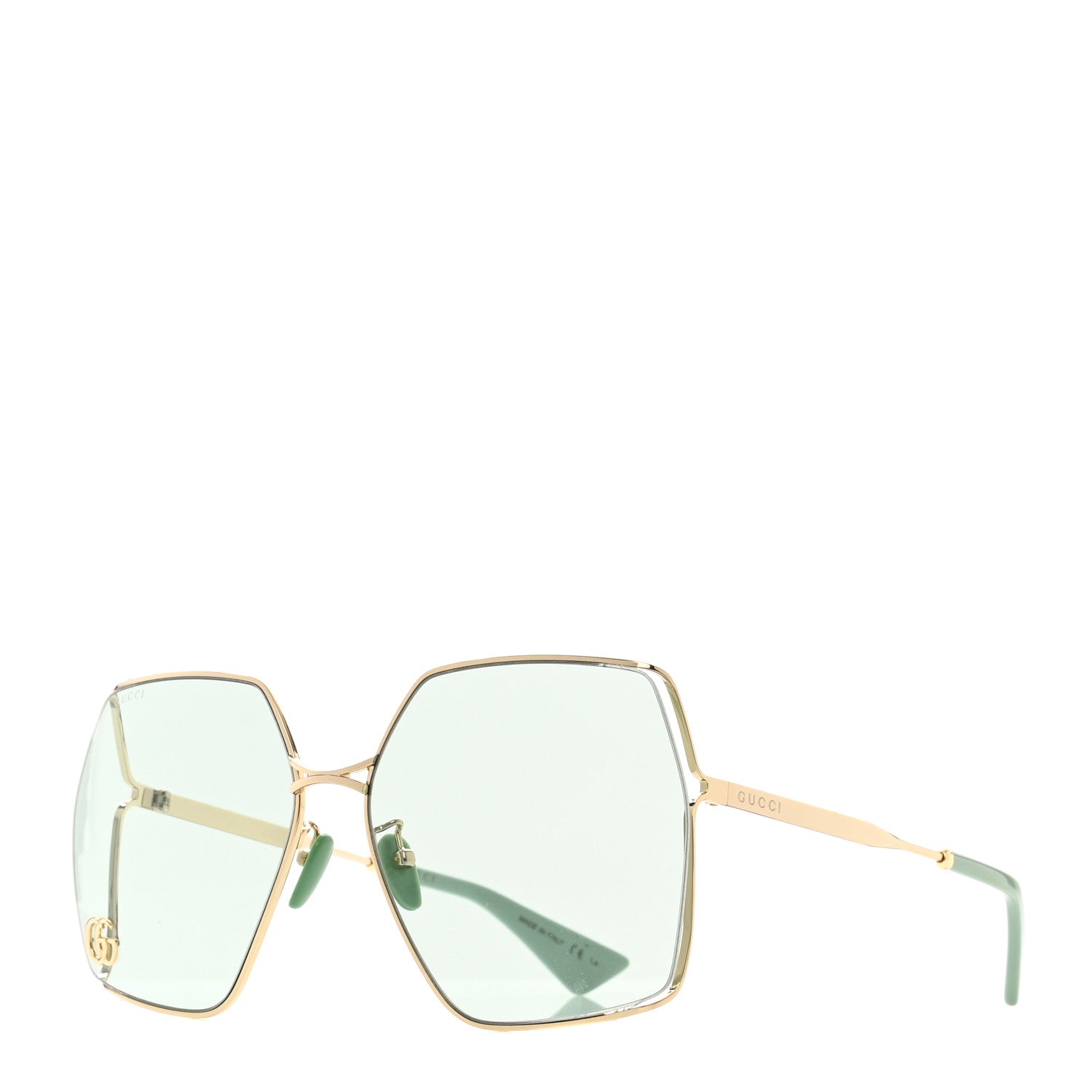 Gucci Metal Sunglasses GG0817S Green 1 of 7