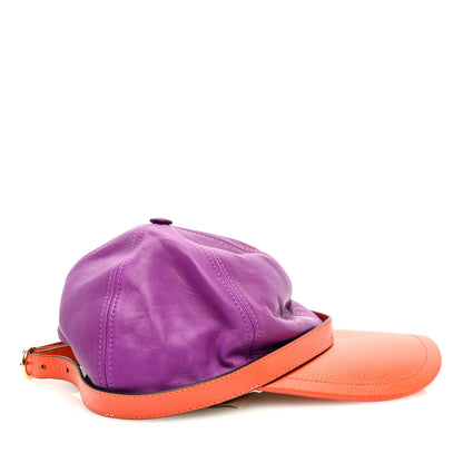 Gucci Lambskin Baseball Hat M Purple Orange 5 of 8
