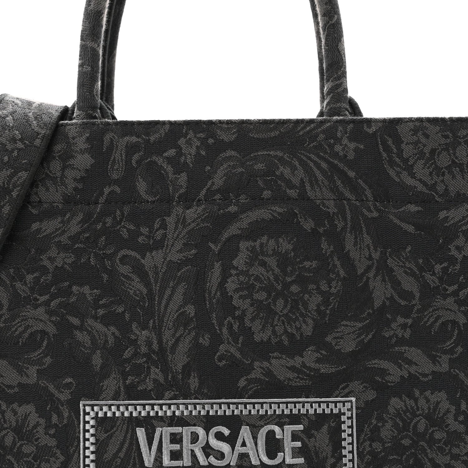 Versace Jacquard Barocco Medium Athena Tote Black 8 of 13