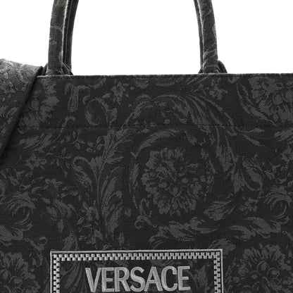Versace Jacquard Barocco Medium Athena Tote Black 8 of 13