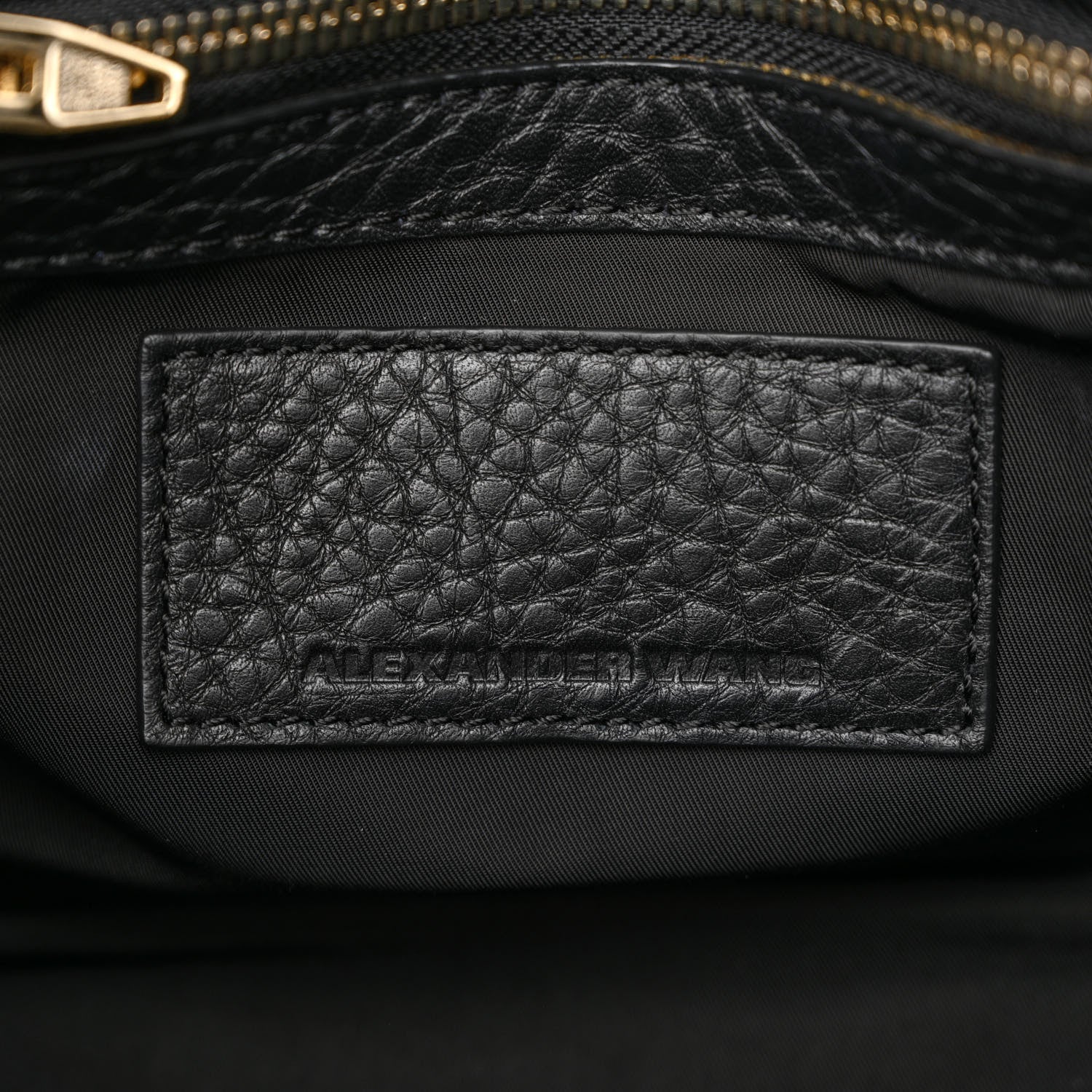 Alexander Wang Pebbled Lambskin Mini Rockie Black Pale Gold Hardware 6 of 10