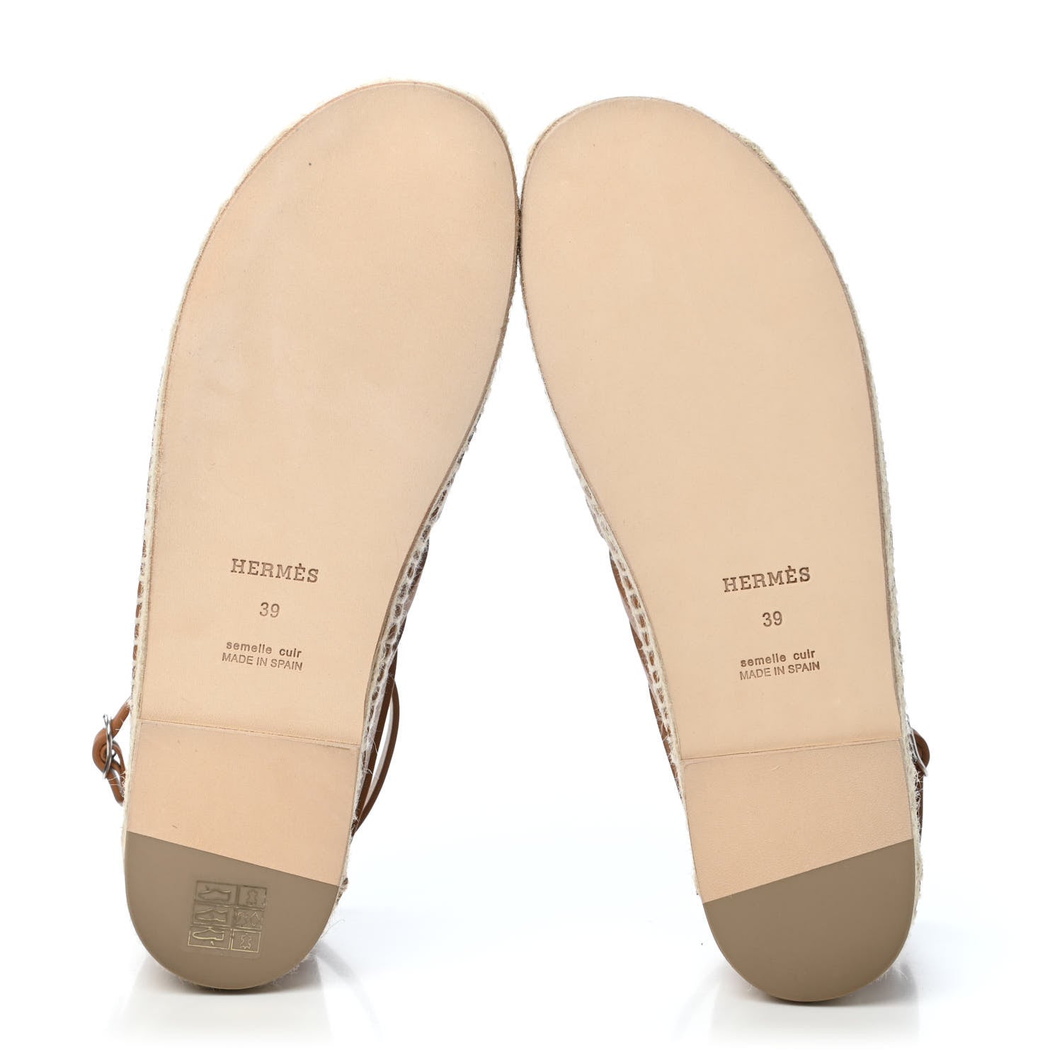 Hermes Calfskin Costanza Espadrilles 39 Beige Dore 7 of 7