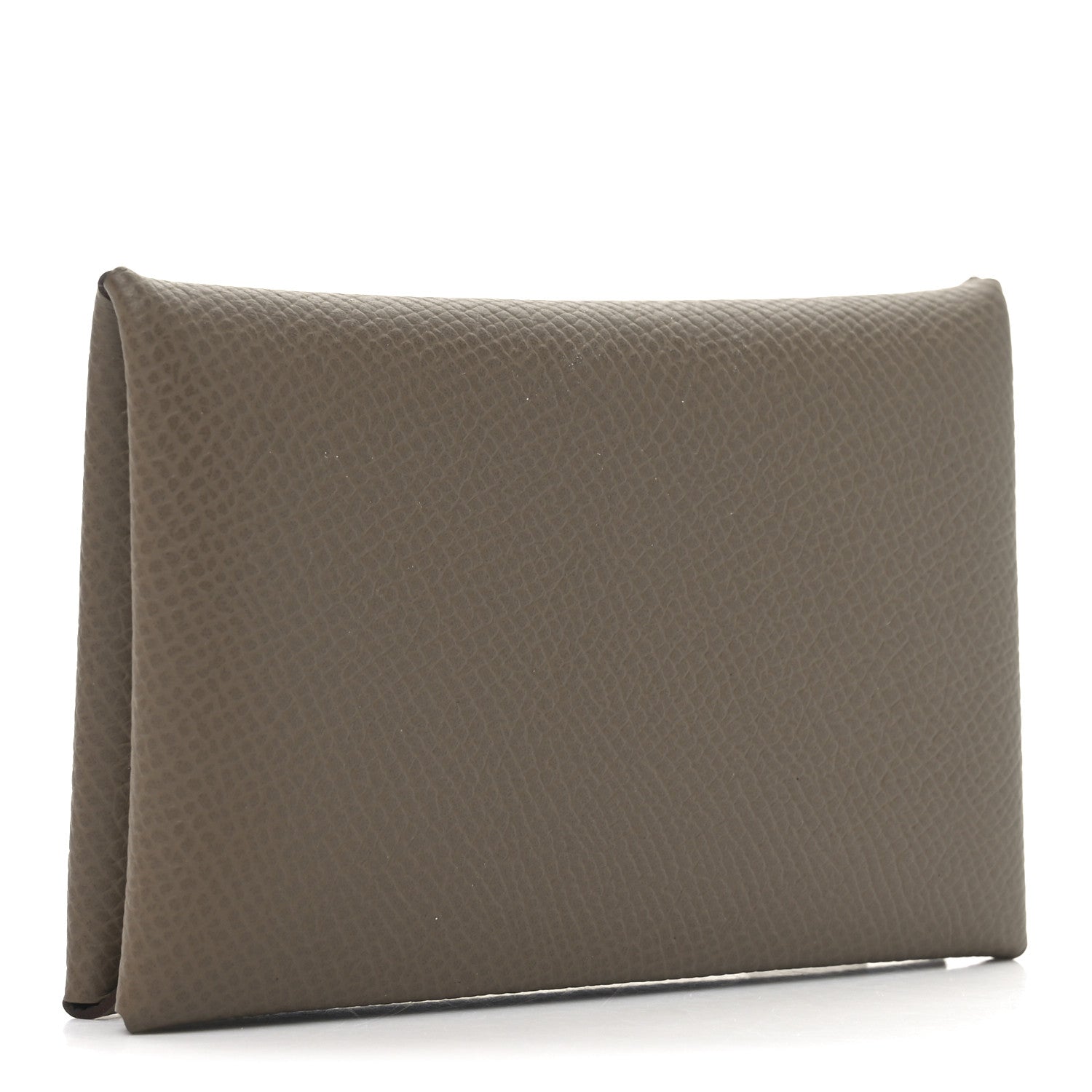 Hermes Epsom Horseshoe Calvi Card Case Etoupe Gris Misty 2 of 8