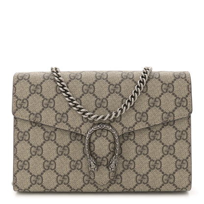 Gucci GG Supreme Monogram Mini Dionysus Chain Wallet Beige Taupe 1 of 13