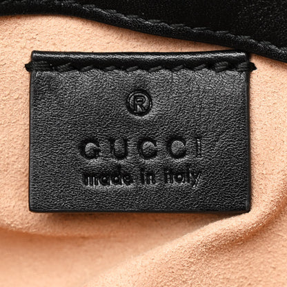 Gucci Calfskin Matelasse Super Mini GG Marmont Shoulder Bag Black 6 of 11