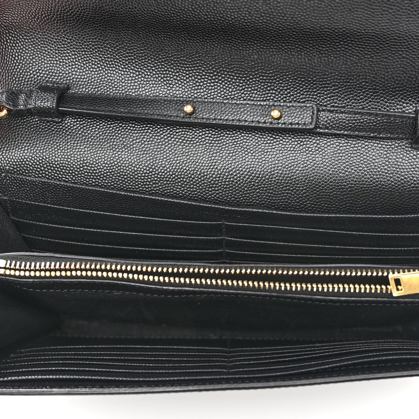 Grain De Poudre Monogram Chain Wallet Black