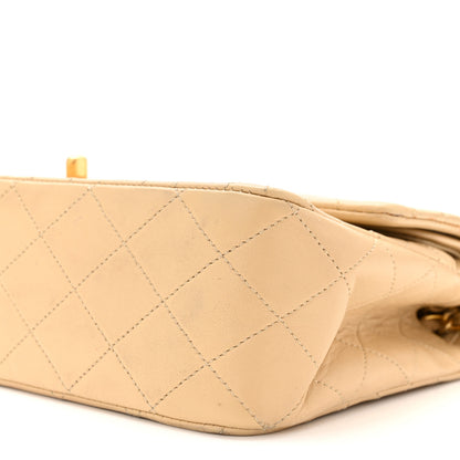 Chanel Lambskin Quilted Medium Double Flap Beige 18 of 30