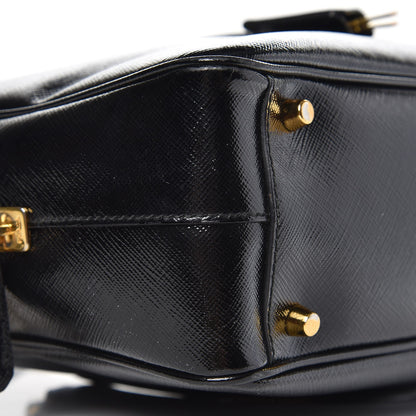 Prada Saffiano Vernice Bauletto Black 9 of 10