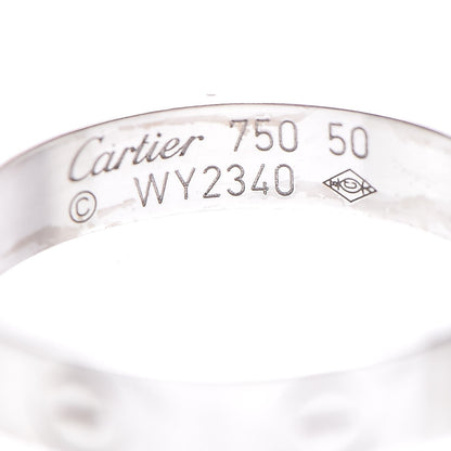 Cartier 18K White Gold 3.5mm LOVE Wedding Band Ring 50 5.25 4 of 5