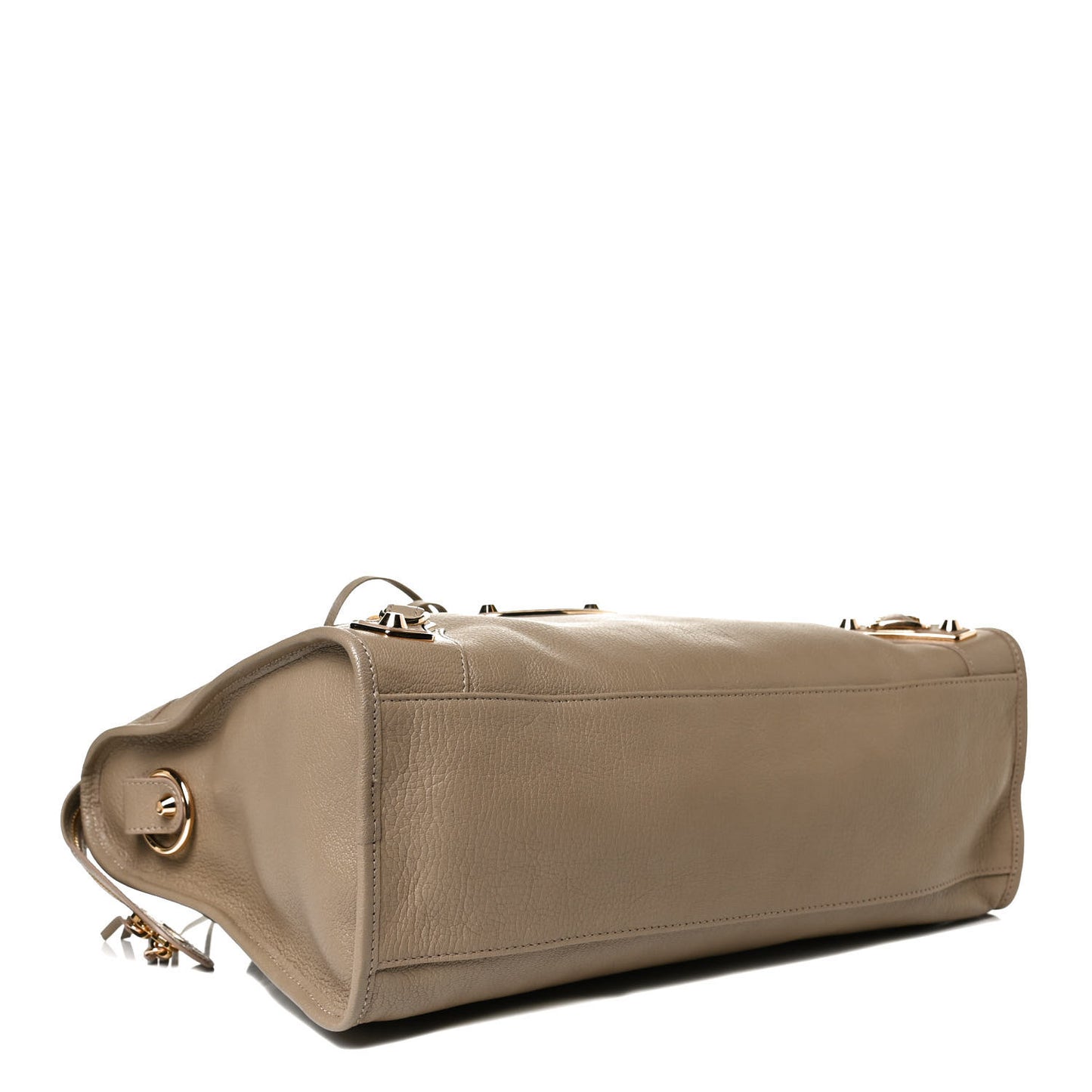 Chevre Gold Metallic Edge Hardware City Beige Latte
