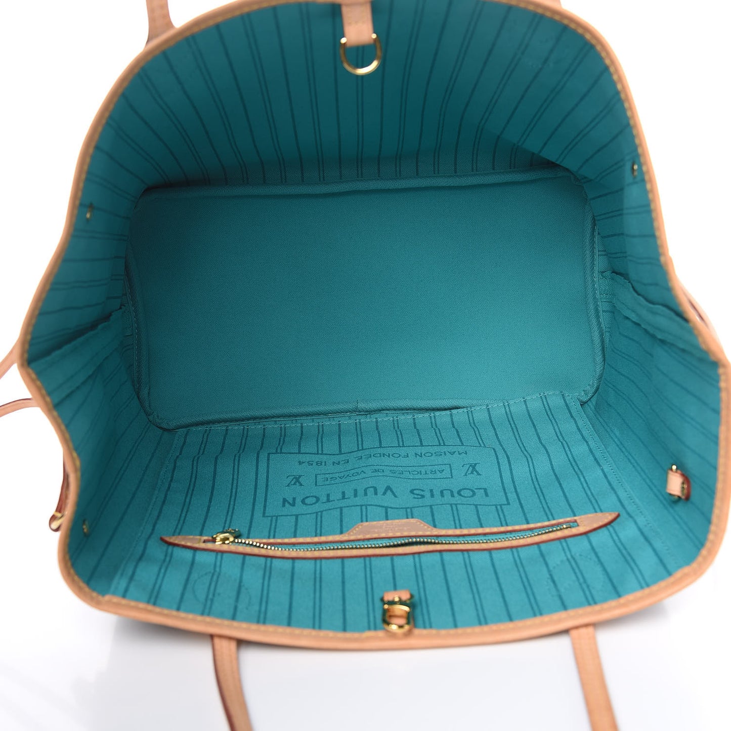Monogram V Neverfull MM Turquoise