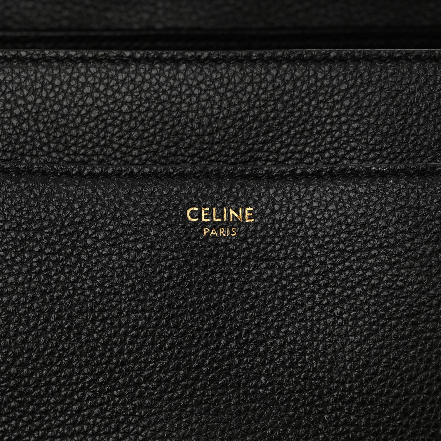 Celine Grained Calfskin Classique 16 Top Handle Bag Black 6 of 11