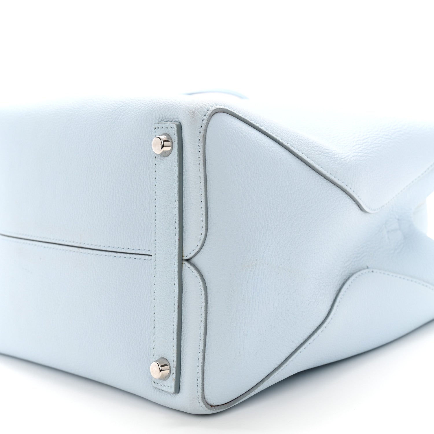 Christian Dior Supple Grained Calfskin Medium Open Bar Tote Light Blue 9 of 12