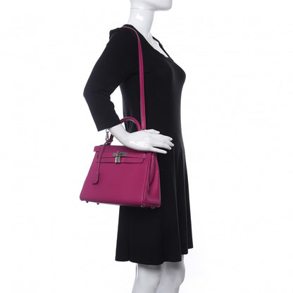 Hermes Togo Kelly Retourne 28 Rose Pourpre 2 of 11