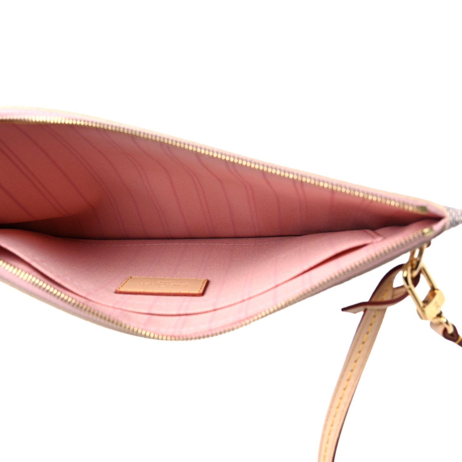 Louis Vuitton Damier Azur Neverfull MM GM Pochette Rose Ballerine 5 of 8