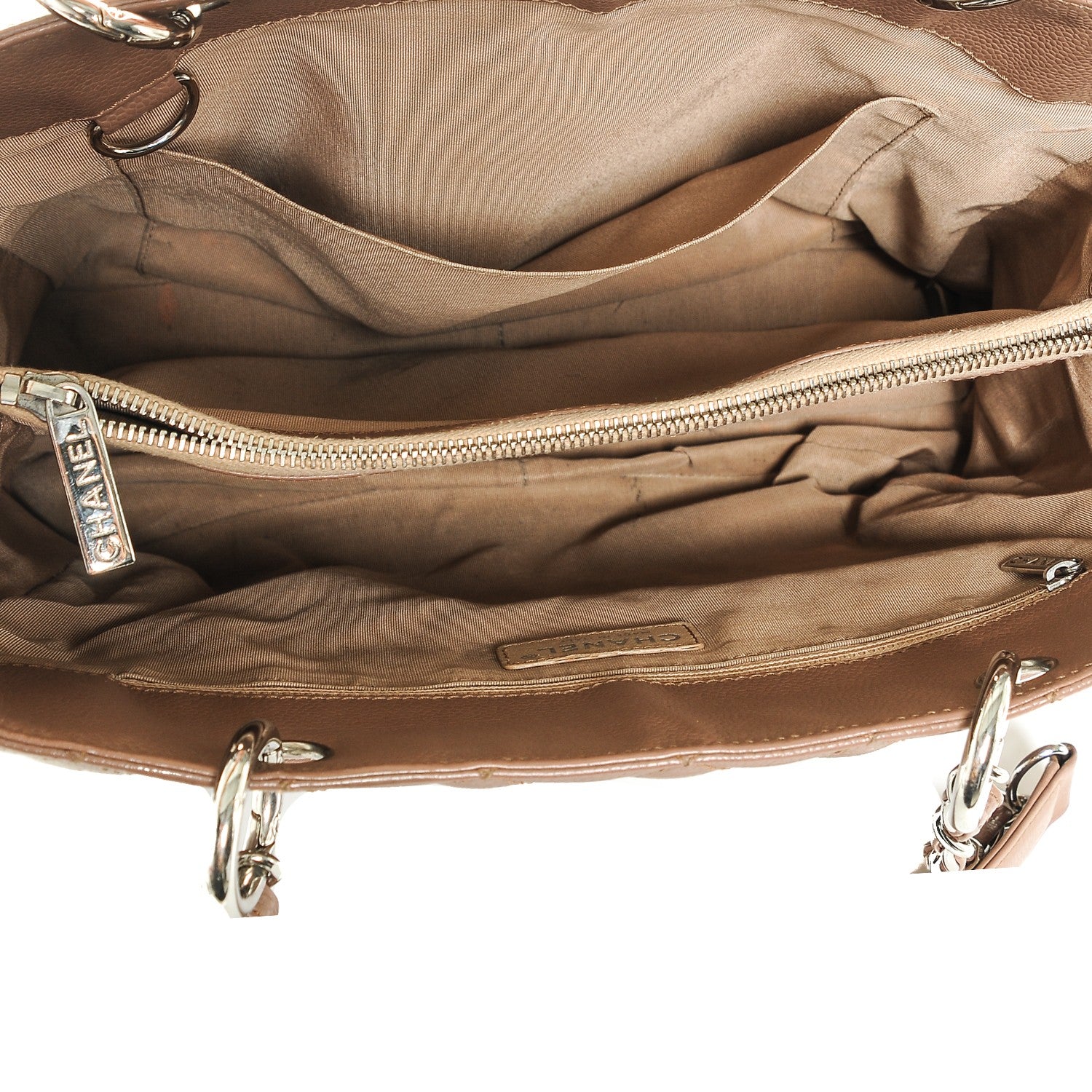 Chanel Caviar Quilted Grand Shopping Tote GST Taupe 5 of 8