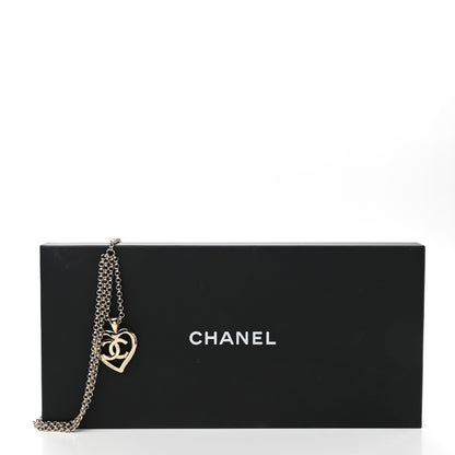 Chanel Metal Chain CC Heart Coco In Love Belt 85 34 Gold 4 of 4