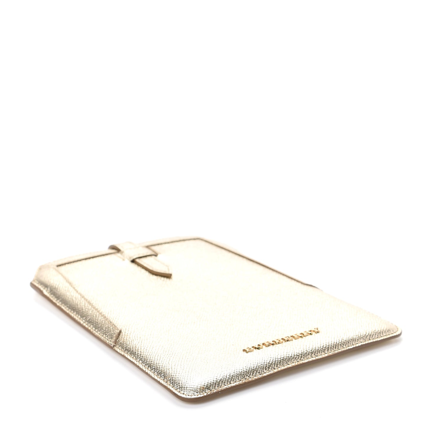 Metallic London Grainy Calfskin iPad Mini Sleeve Gold