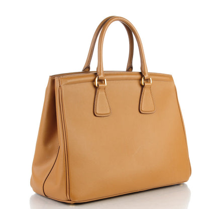 Prada Saffiano Lux Parabole Tote Caramel 3 of 11