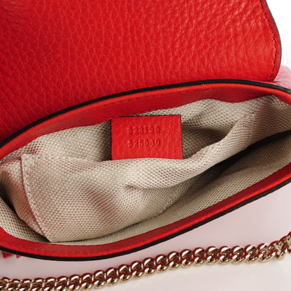 Gucci Pebbled Calfskin Small Soho Flap Crossbody Sun Orange 7 of 7