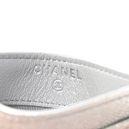 Chanel Glittered Metallic Caviar Quilted Card Holder Silver 7 of 8