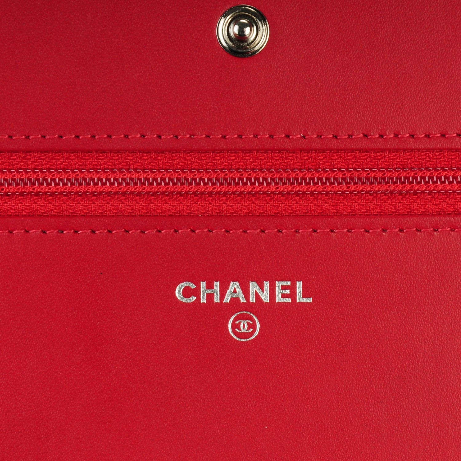 Chanel Lambskin Quilted Coco Boy Wallet On Chain WOC Red 5 of 8