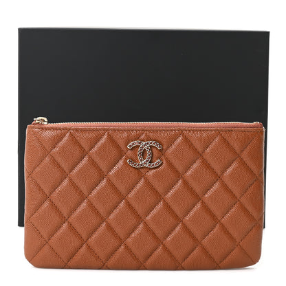 Chanel Caviar Crystal Quilted Coco Candy Cosmetic Case Brown 11 of 11