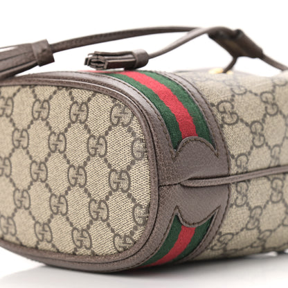 Gucci GG Supreme Monogram Web Mini Ophidia Bucket Bag Brown 10 of 10