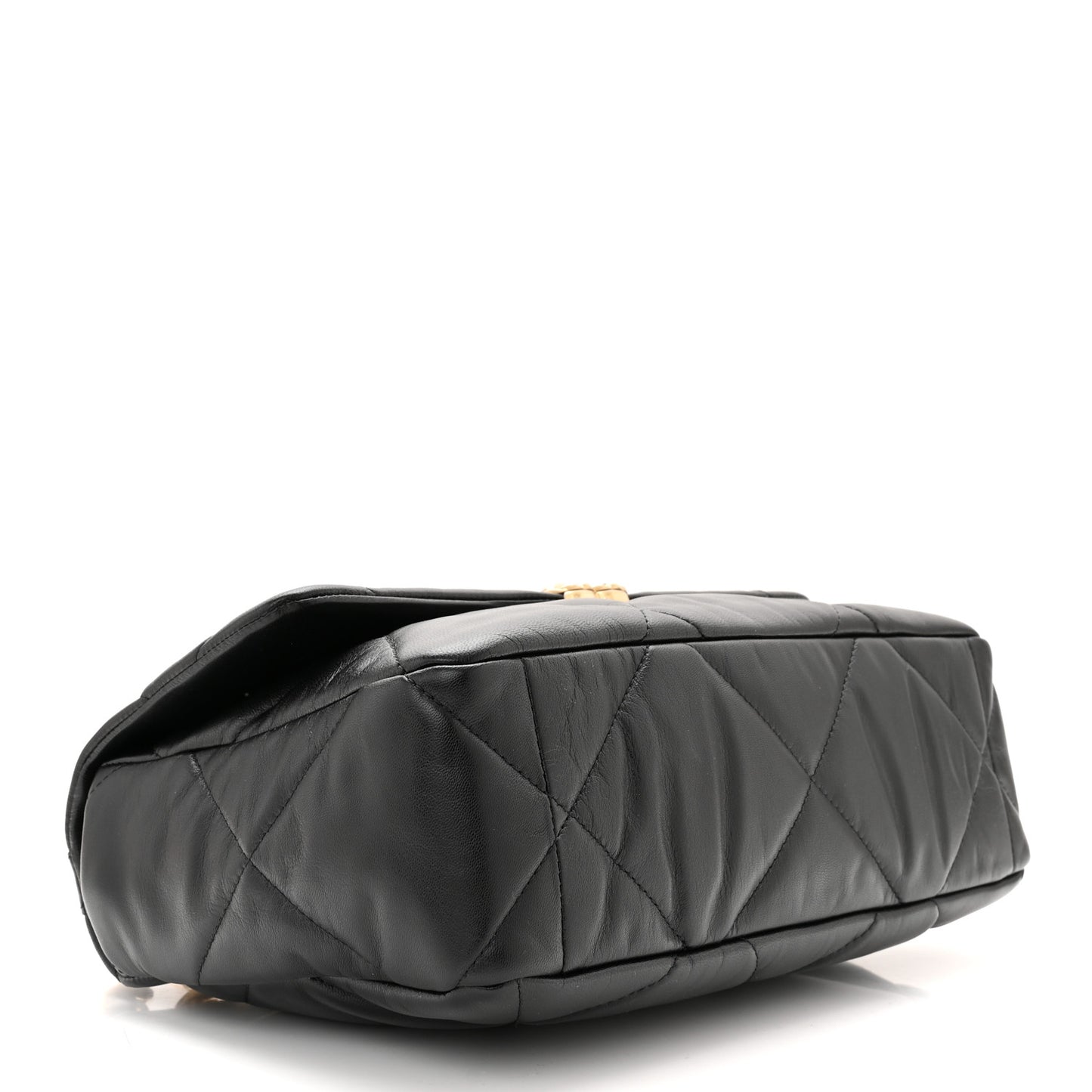 Lambskin Quilted Large Chanel 19 Flap Black