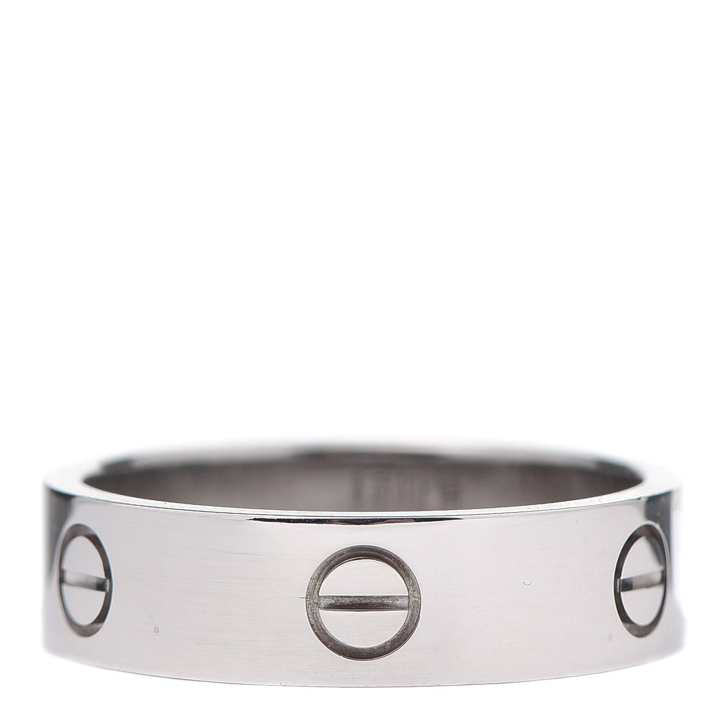 18K White Gold 5.5mm LOVE Ring 62 10