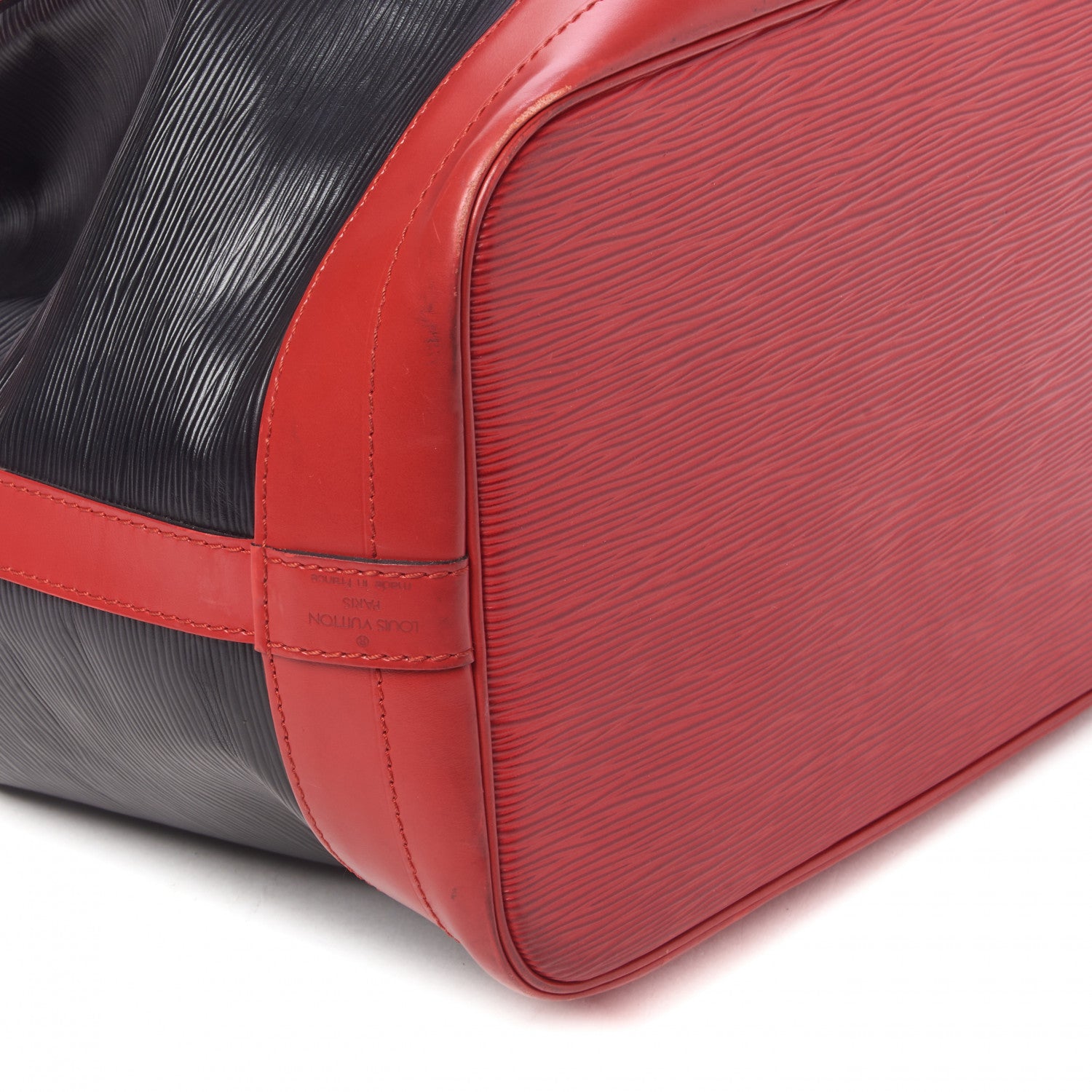 Louis Vuitton Epi Bi-Color Noe Castillan Red Black 5 of 8