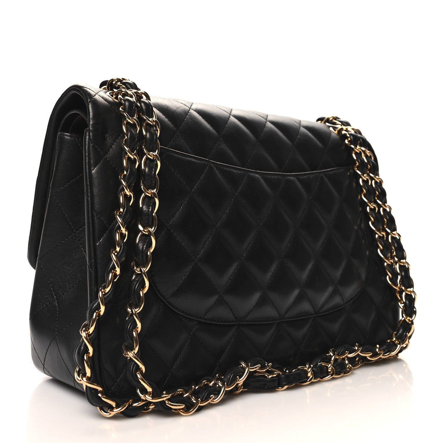 Chanel Lambskin Quilted Jumbo Double Flap Black 3 of 12