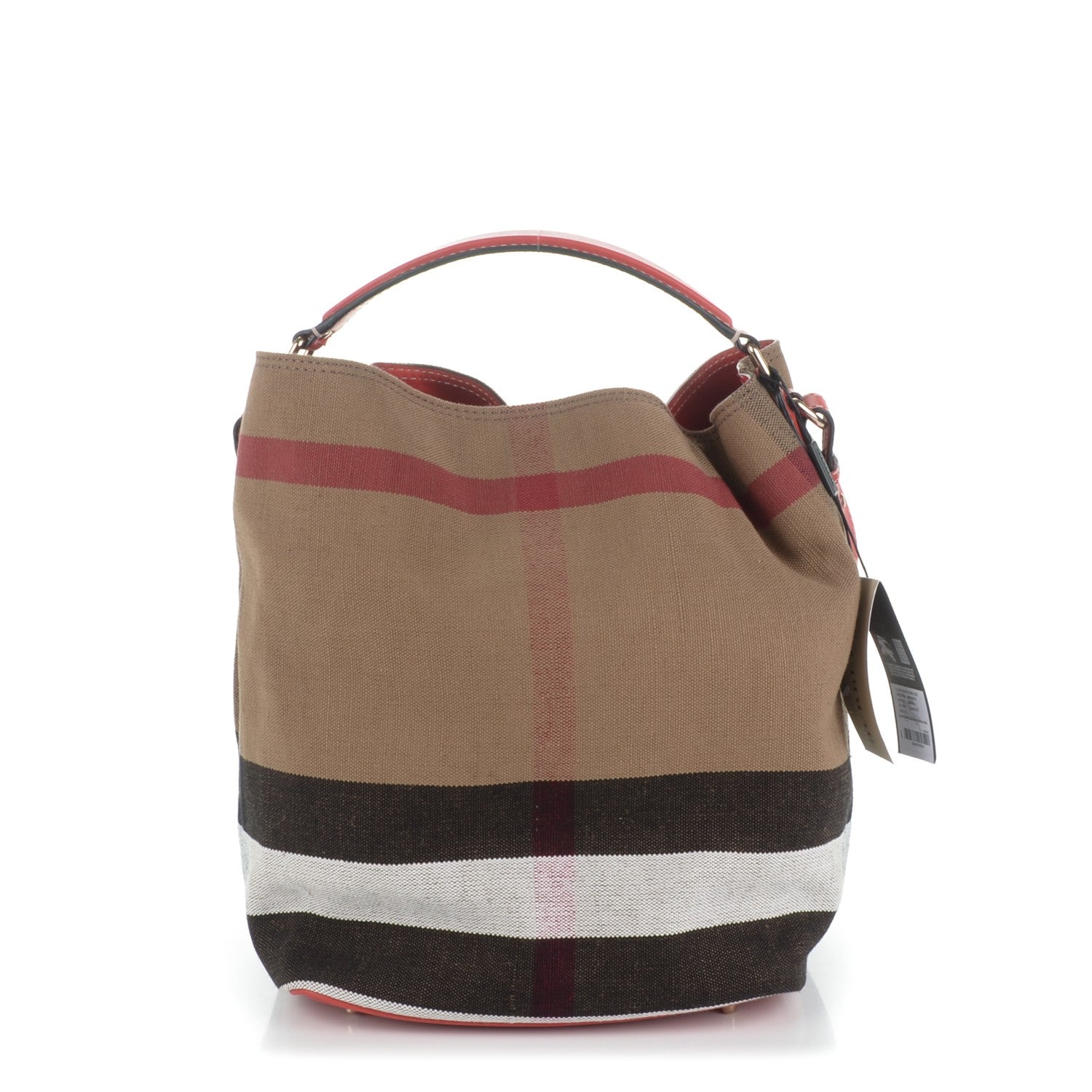 Burberry Canvas Mega Check Medium Susanna Hobo Cadmium Red 1 of 8