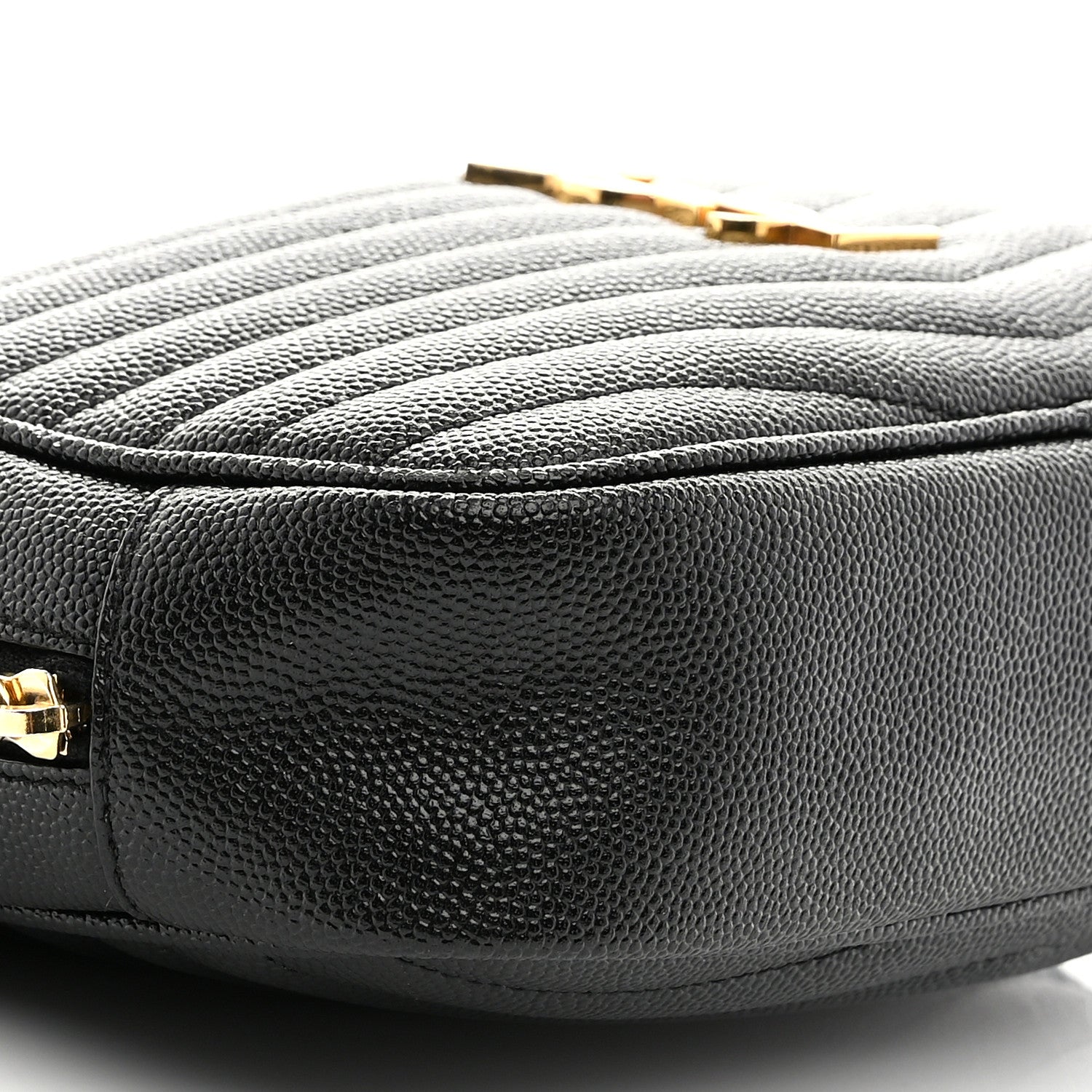 Saint Laurent Grain De Poudre Matelasse Monogram Mini Lou Camera Bag Black 9 of 10
