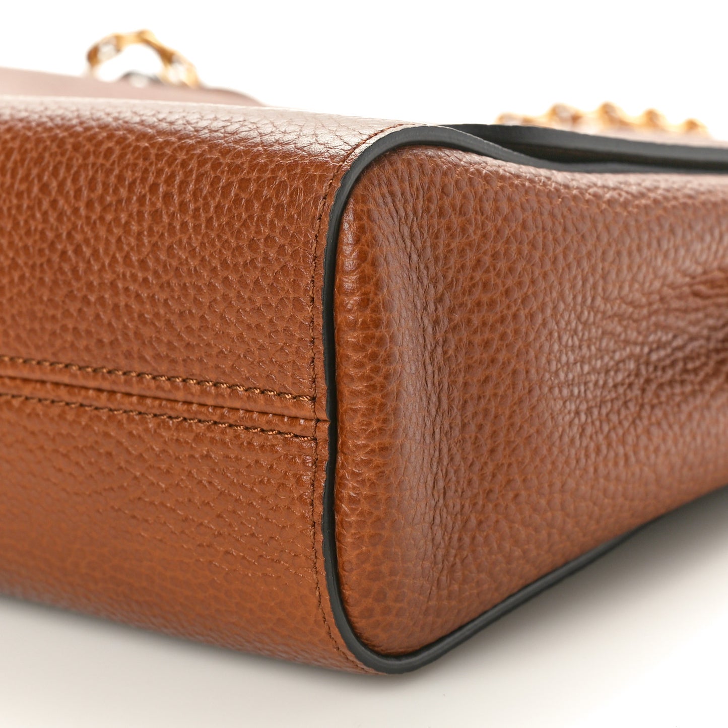 Small Classic Grain Calfskin Medium Lily Flap Oak