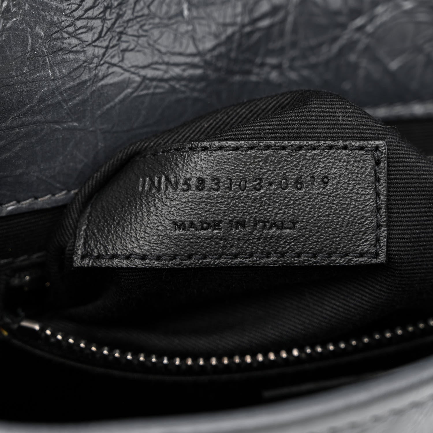 Saint Laurent Crinkled Calfskin Matelasse Monogram Niki Chain Wallet Storm 7 of 10