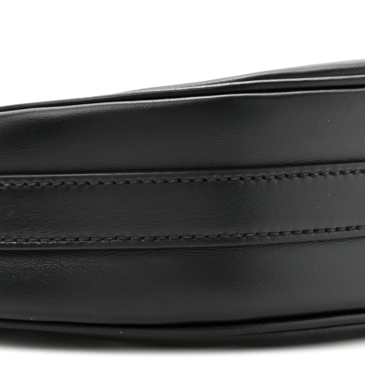Soft Calfskin Arque Shoulder Bag Black