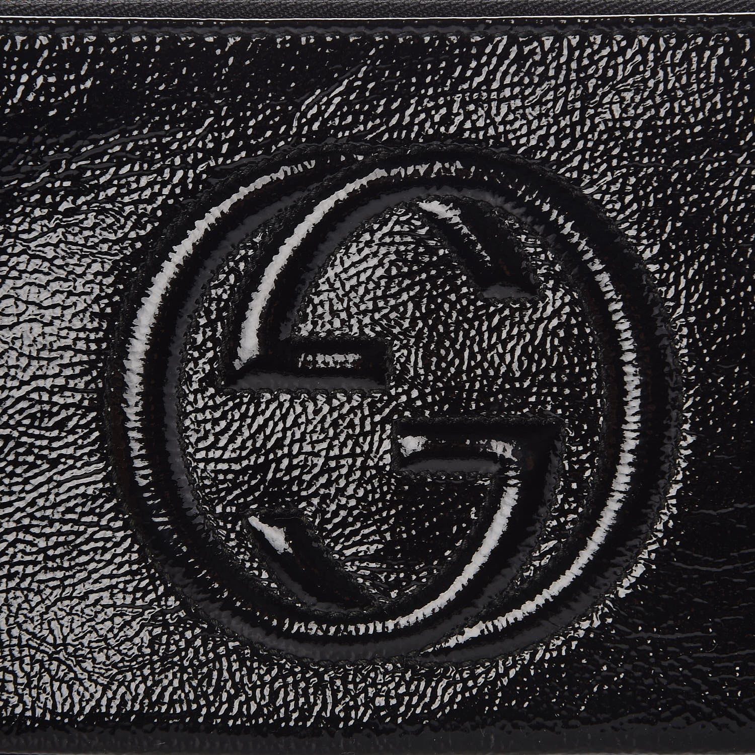 Gucci Soft Patent Soho Wristlet Black 6 of 9