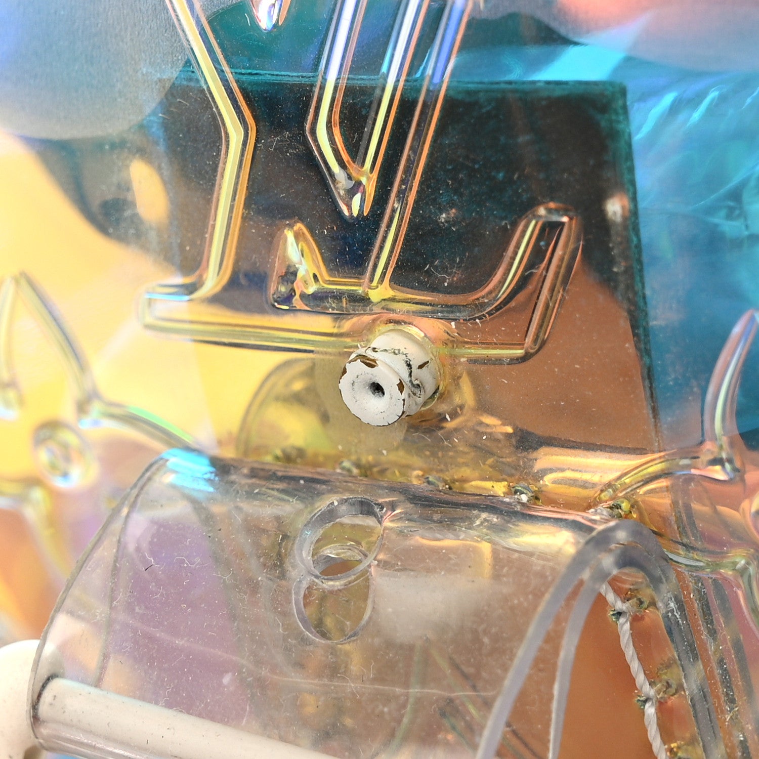 Louis Vuitton PVC Monogram Keepall Bandouliere 50 Iridescent Prism 10 of 10