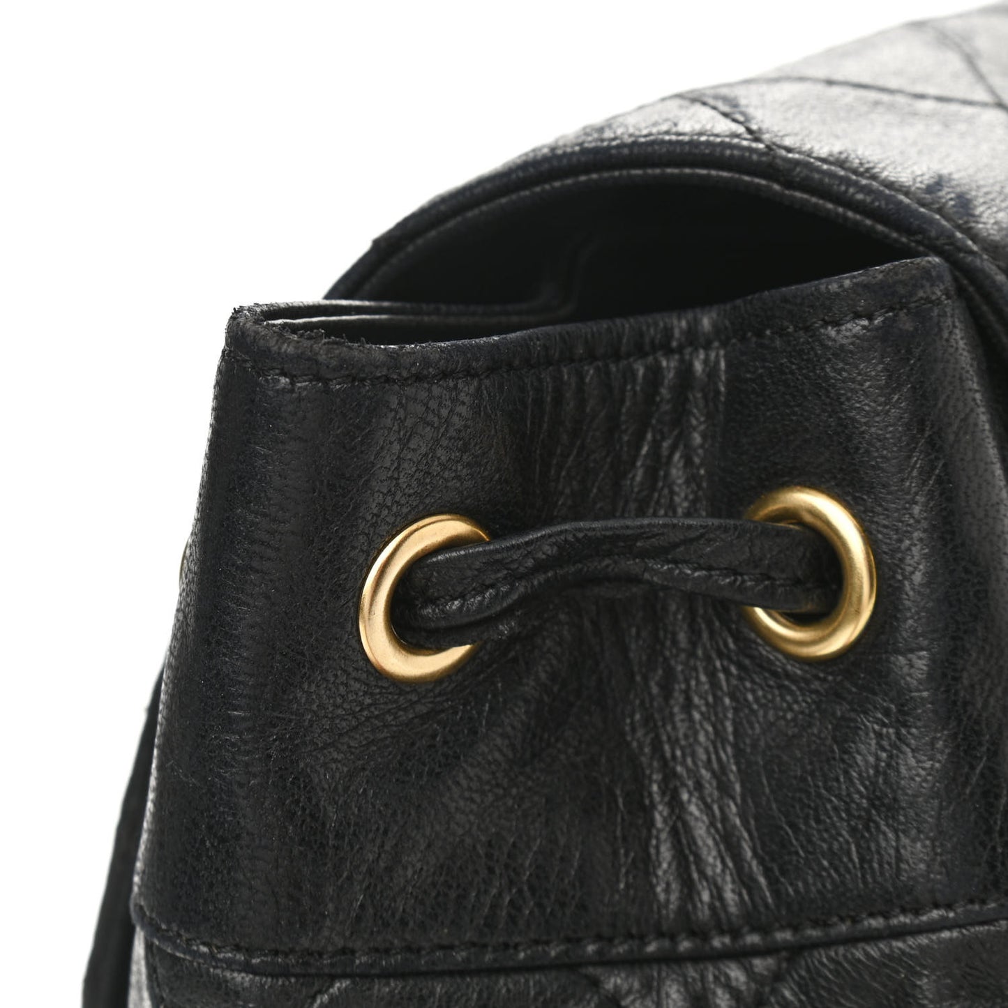 Lambskin Quilted Backpack Black