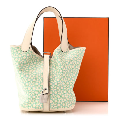 Hermes Swift Lucky Daisy Picotin Lock 18 PM Nata Vert 11 of 11