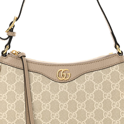 Gucci GG Supreme Monogram Textured Dollar Calfskin Small Ophidia Hobo Beige Mystic White Oatmeal 8 of 12